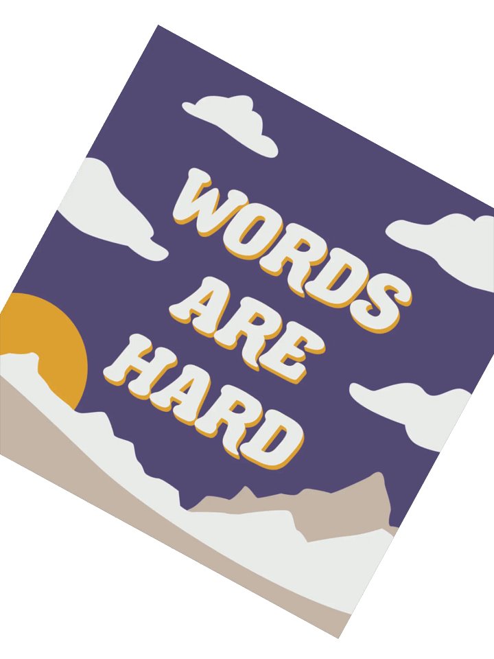 Words Are Hard Landscape Sticker product image (2)