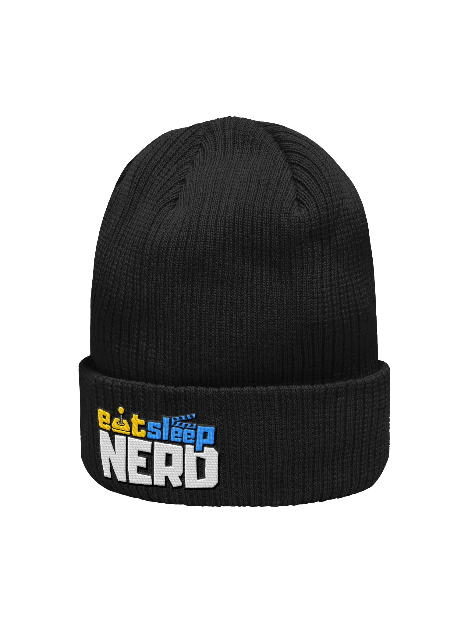 Eat Sleep Nerd Logo Ribbed Beanie product image (3)