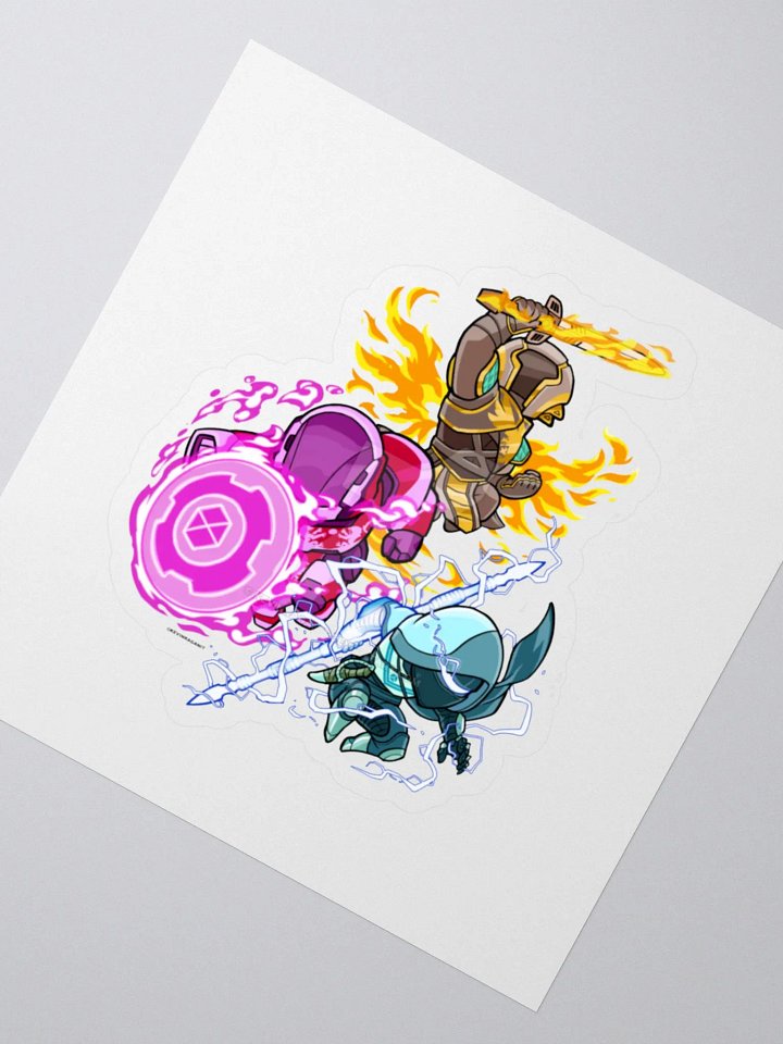Flaming Ice D Logo Kiss Cut Stickers product image (2)
