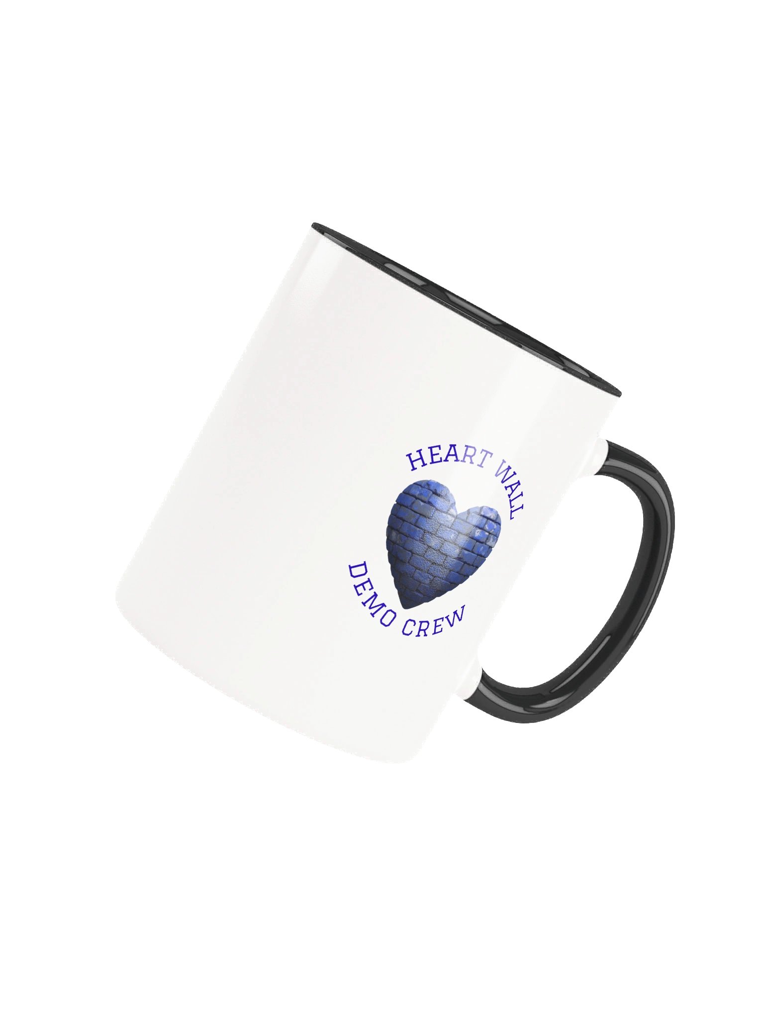 Heart Wall Demo Crew Ceramic Mug - Blue Graphic - 11oz or 15oz product image (4)