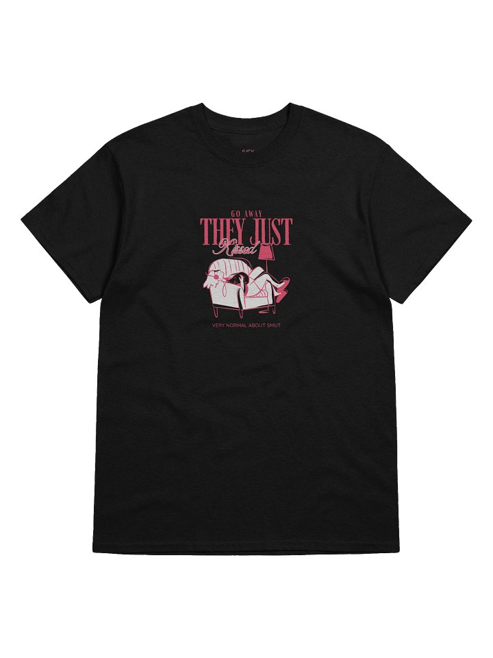 go away, they just kissed audiobook t-shirt product image (1)