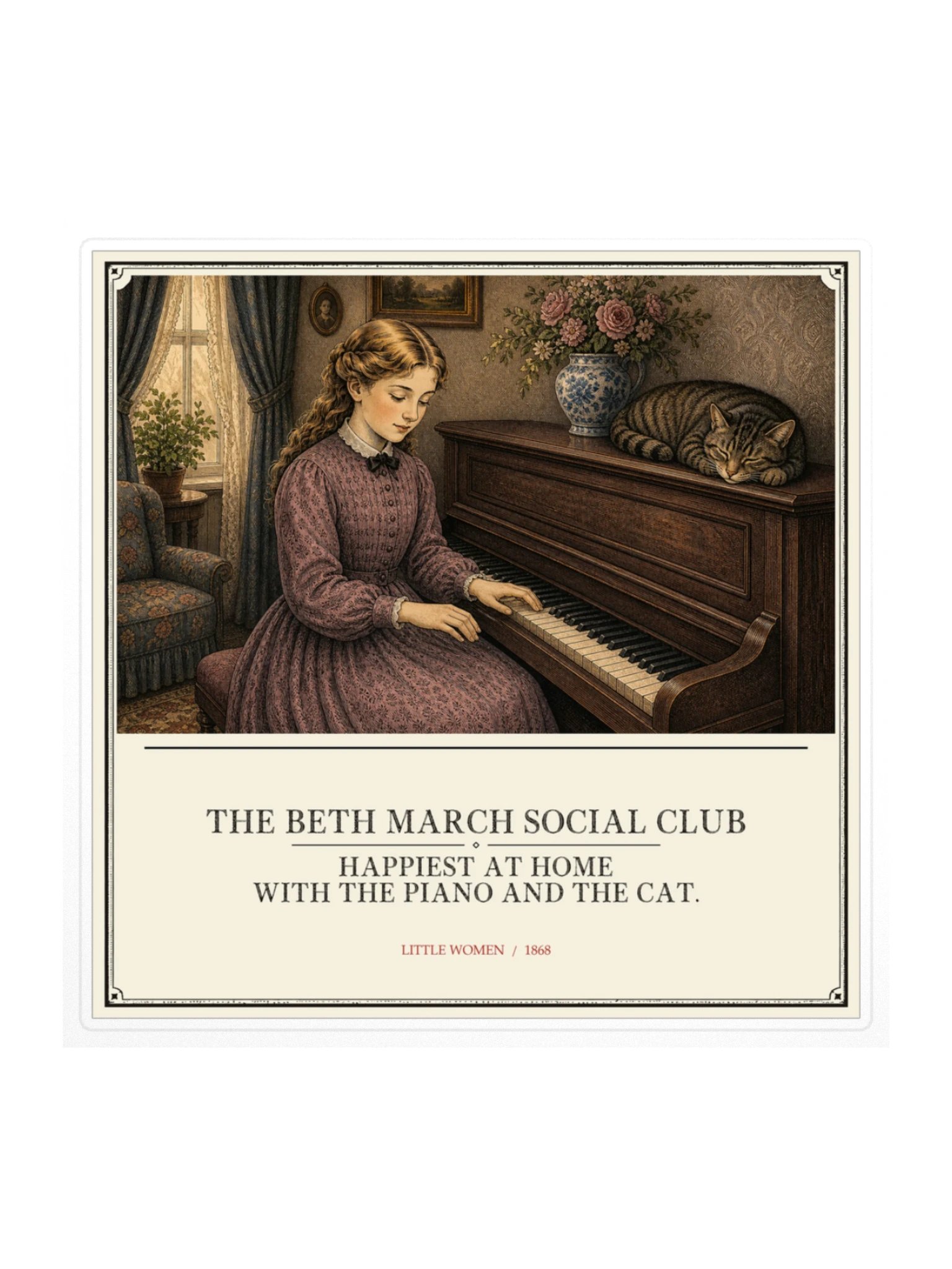 Beth March Social Club -- Little Women Sticker product image (1)