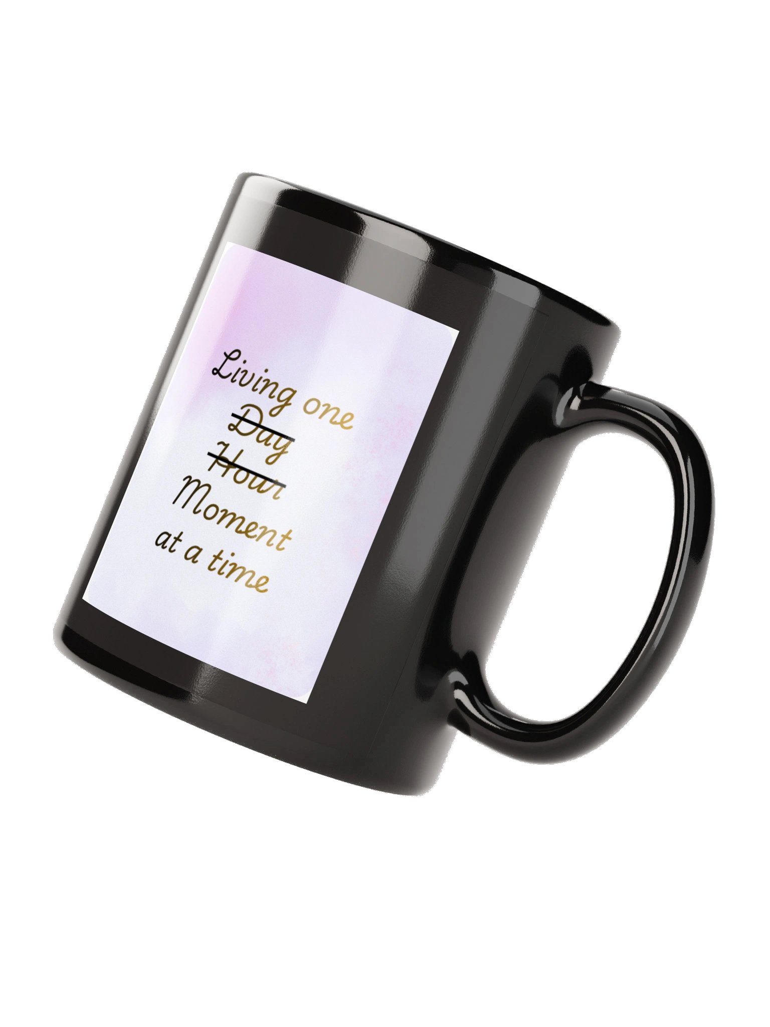 Mind Matter- Living One Moment- Black Mug product image (7)