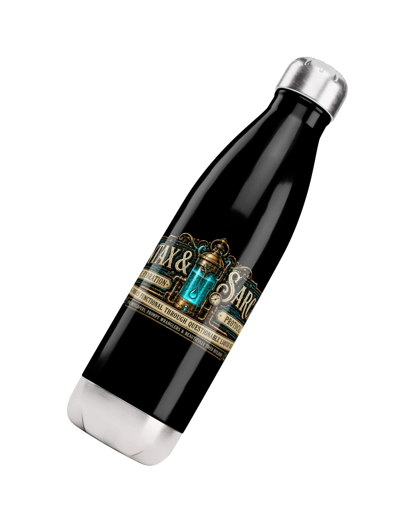 Syntax & Sarcasm Hydration Protocol Stainless Steel Water Bottle product image (7)