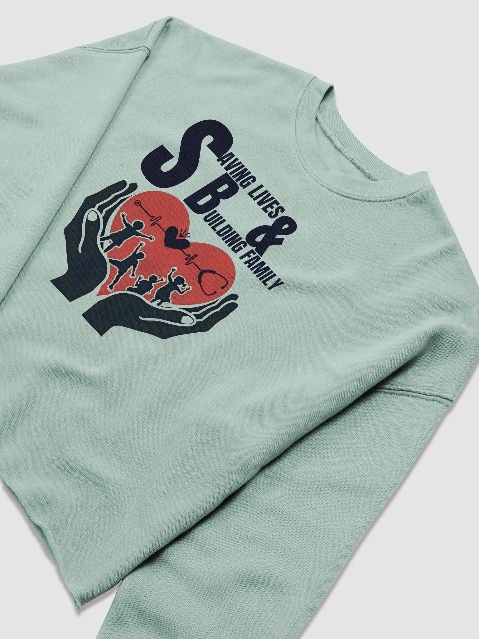 Saving Lives & Building Family Crop Sweatshirt product image (9)