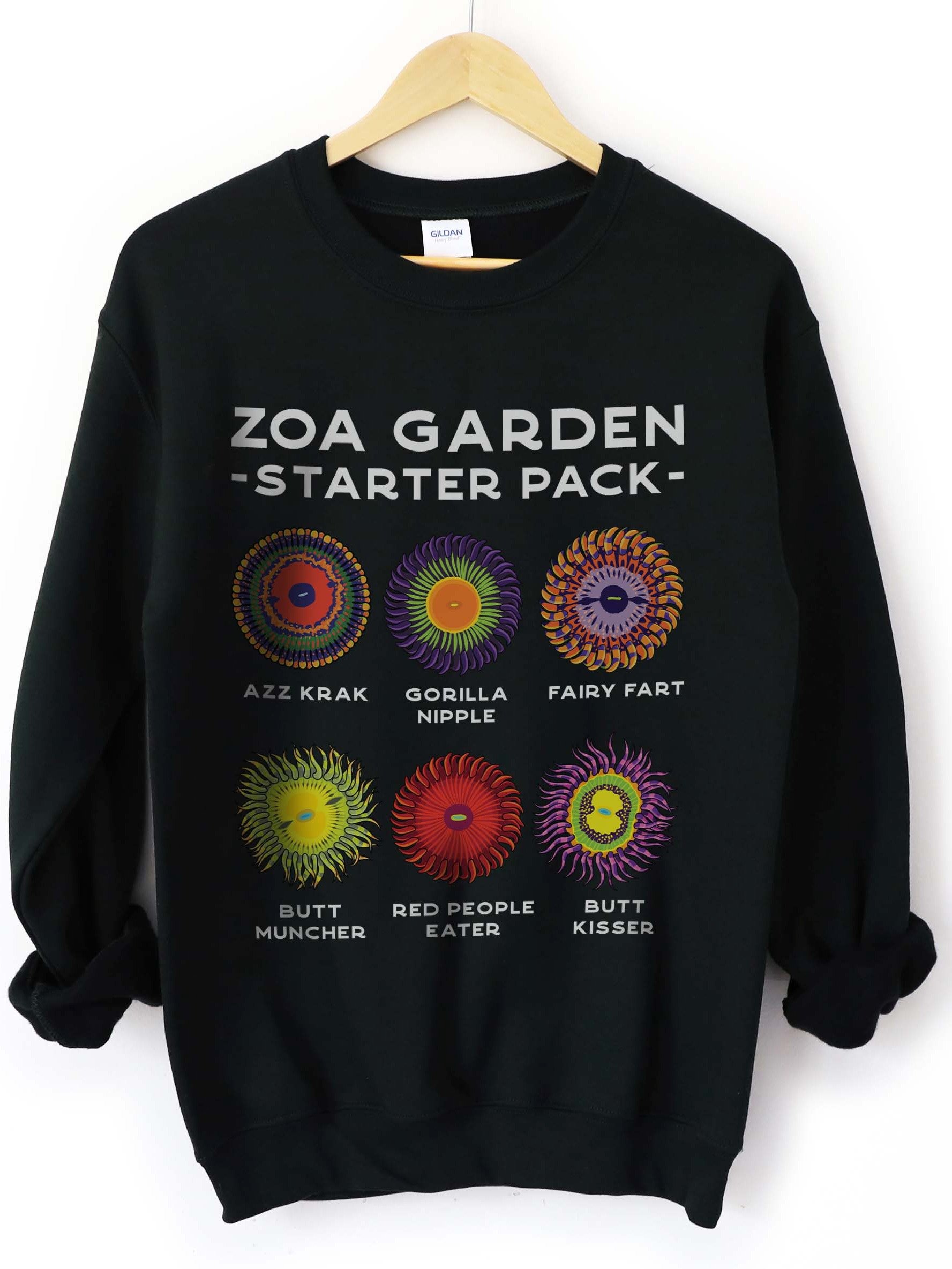 Zoanthid Garden Starter Pack Sweatshirt for Reef Aquarium Lovers product image (1)