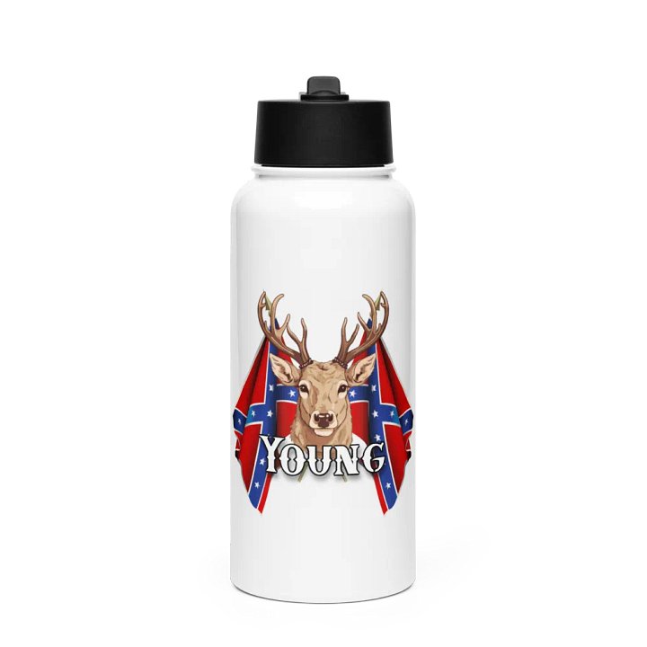 "Young" Last Name Rebel Redneck Deer - Stainless Steel Sports Water Bottle product image (1)