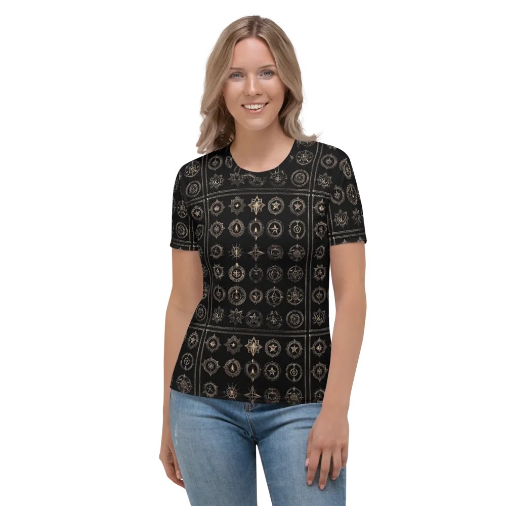 Black and Gold Symbology TShirt - all over print product image (2)