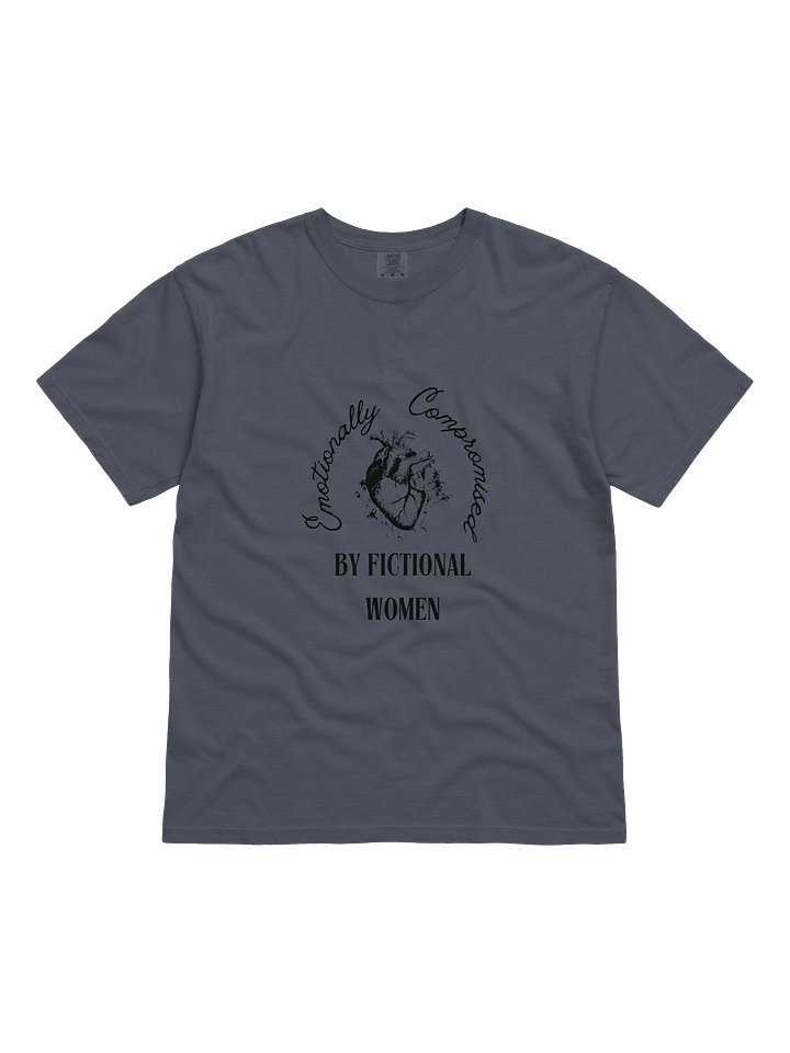 Emotionally Compromised tee with realistic heart product image (1)