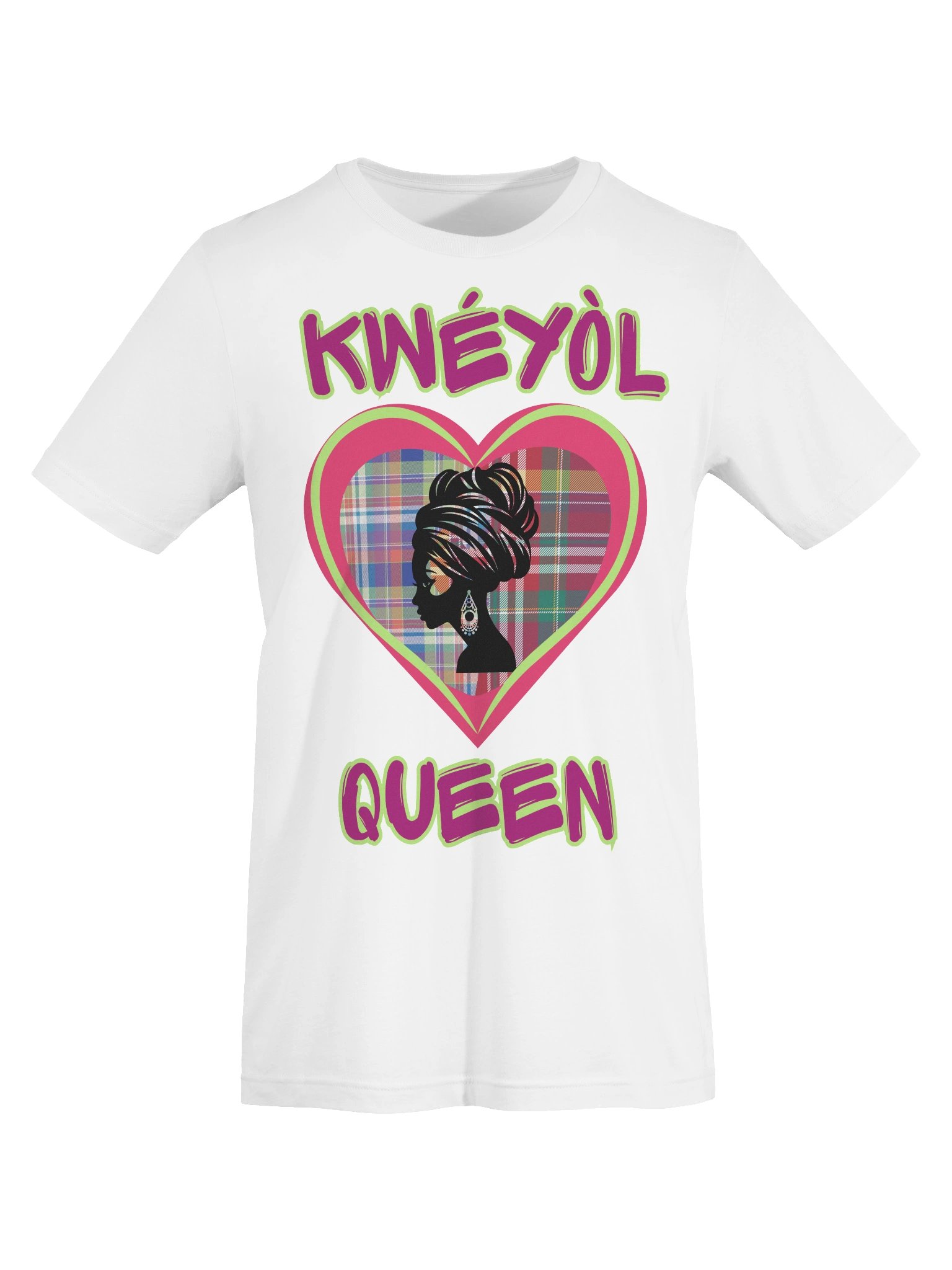 Kwéyòl Queen Heart Silhouette T-Shirt product image (7)