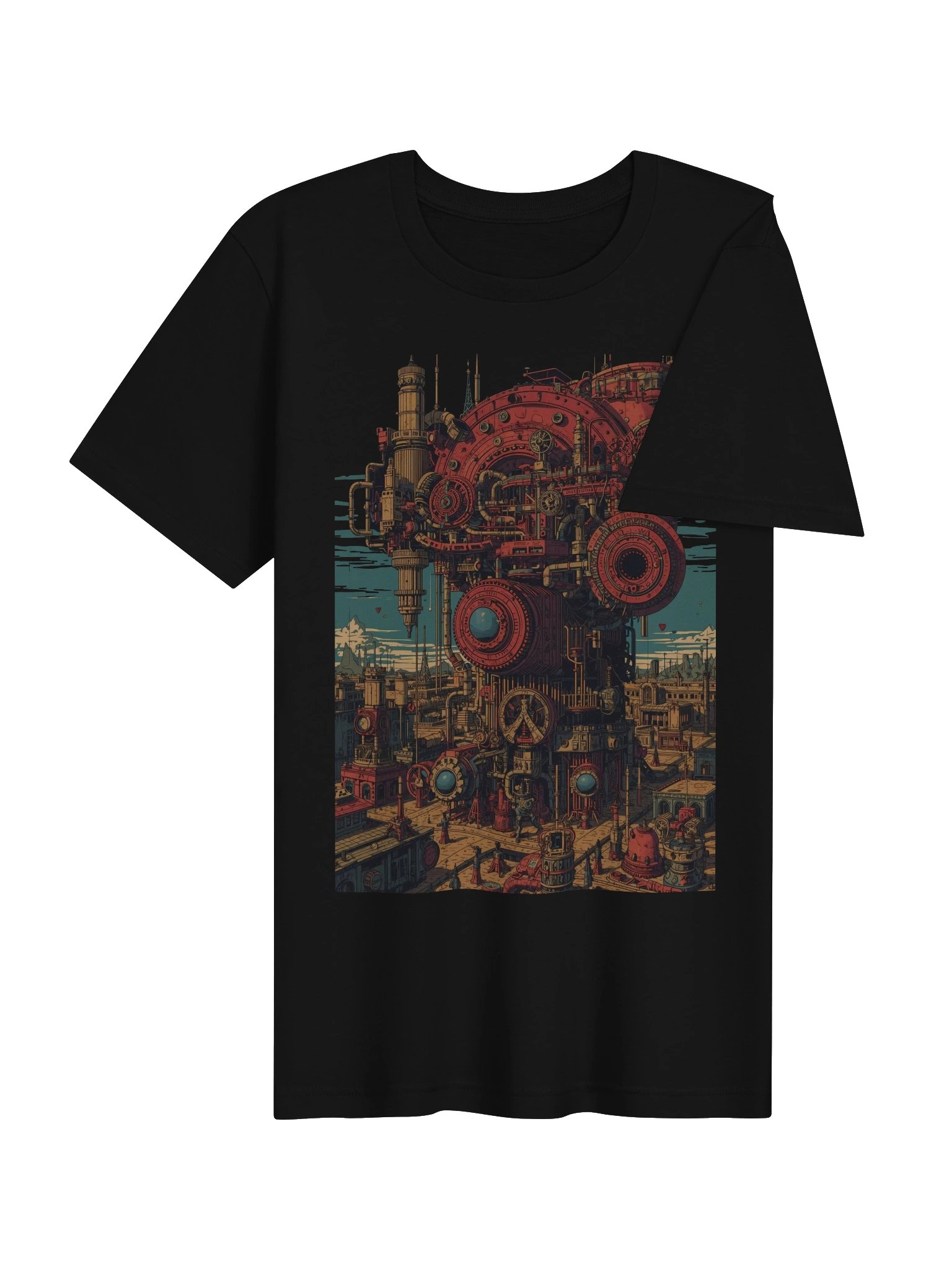 Retro-Futurist Machine City Lightweight T-Shirt product image (7)