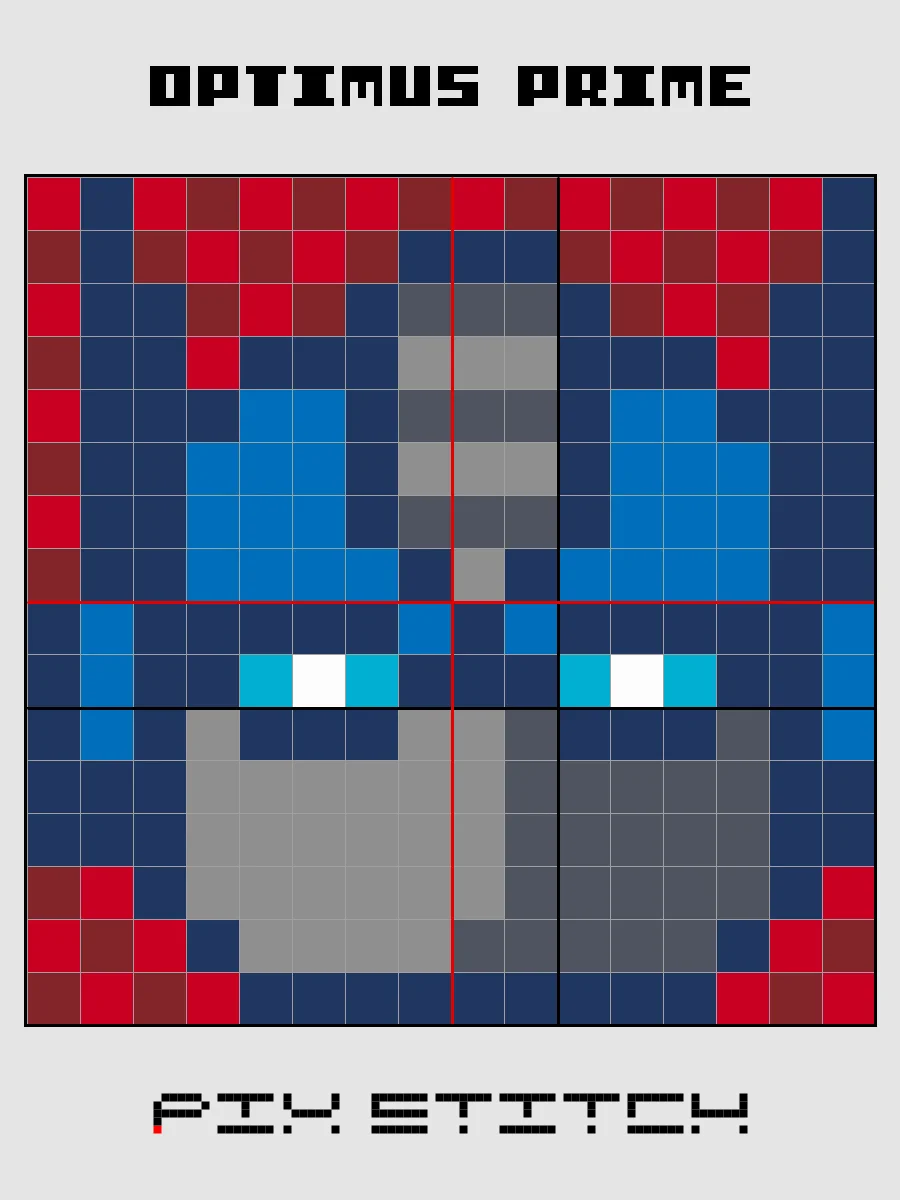 Optimus Prime Pixel Art product image (2)