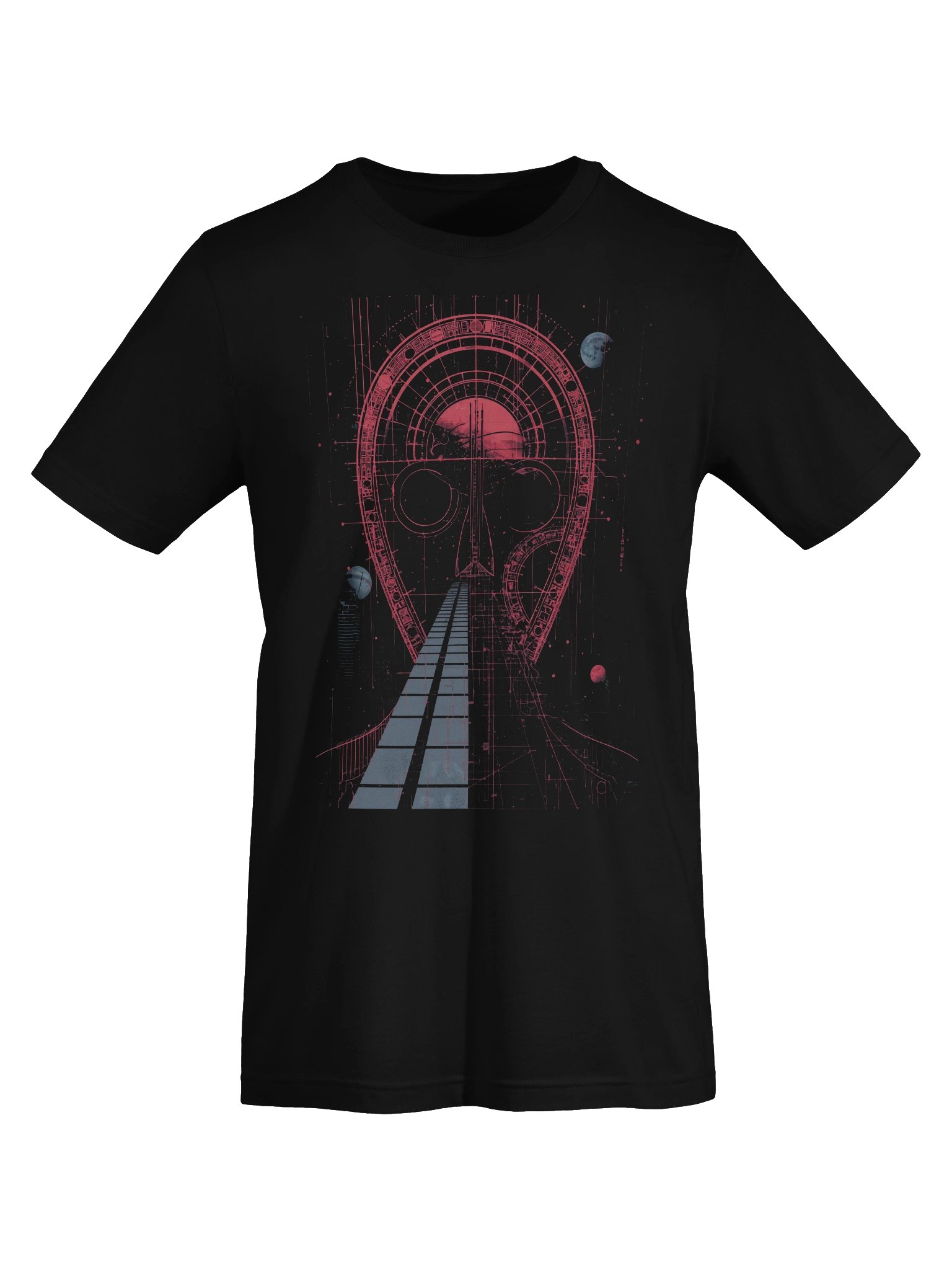 Cyber Skull Wireframe Lightweight T-Shirt product image (4)