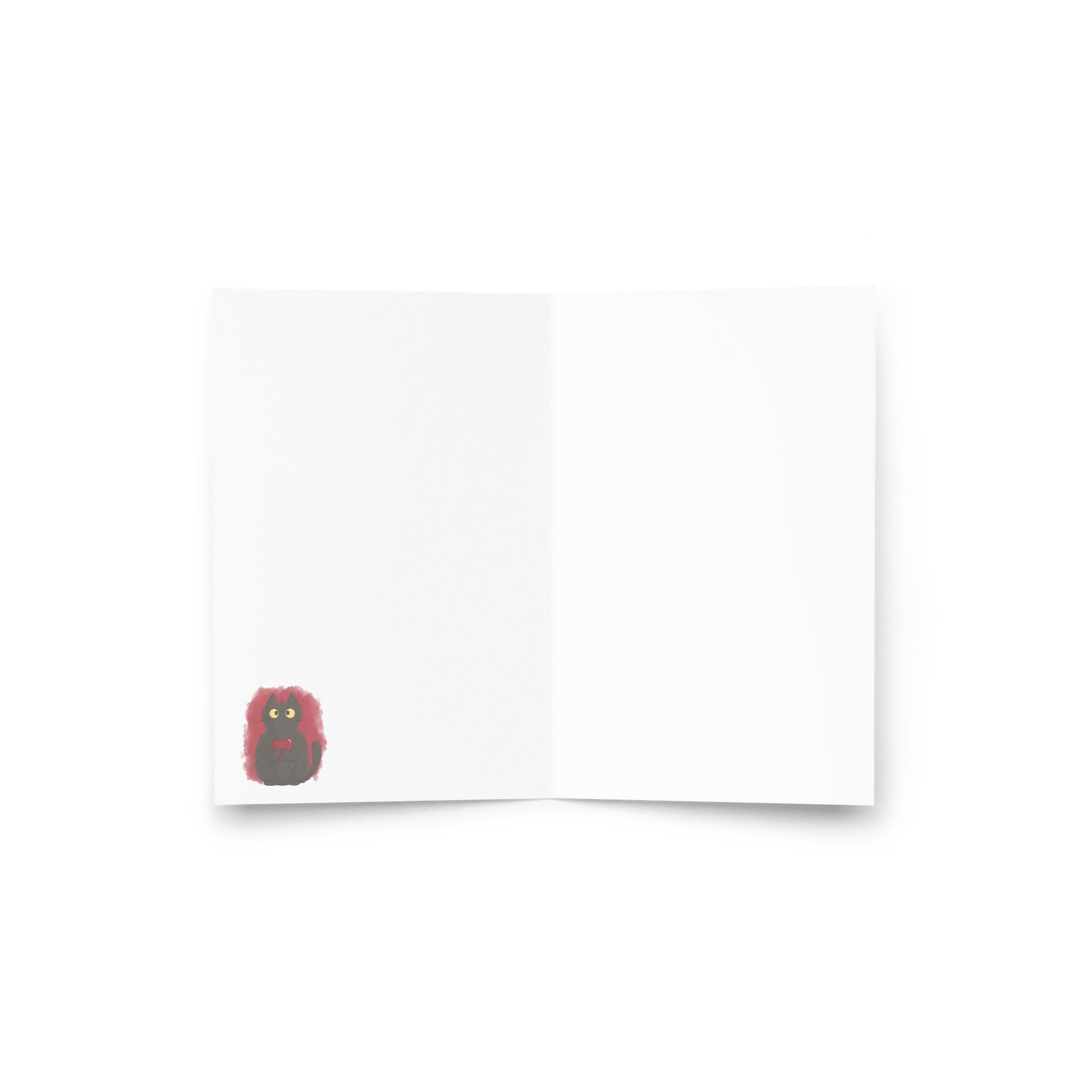 Wonky Heart Romantic Cat Card product image (4)