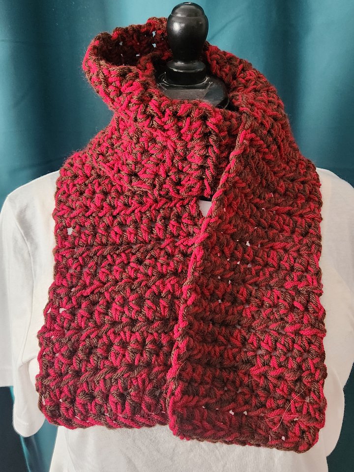 Chocolate Cherry Scarf (no fringe) product image (1)