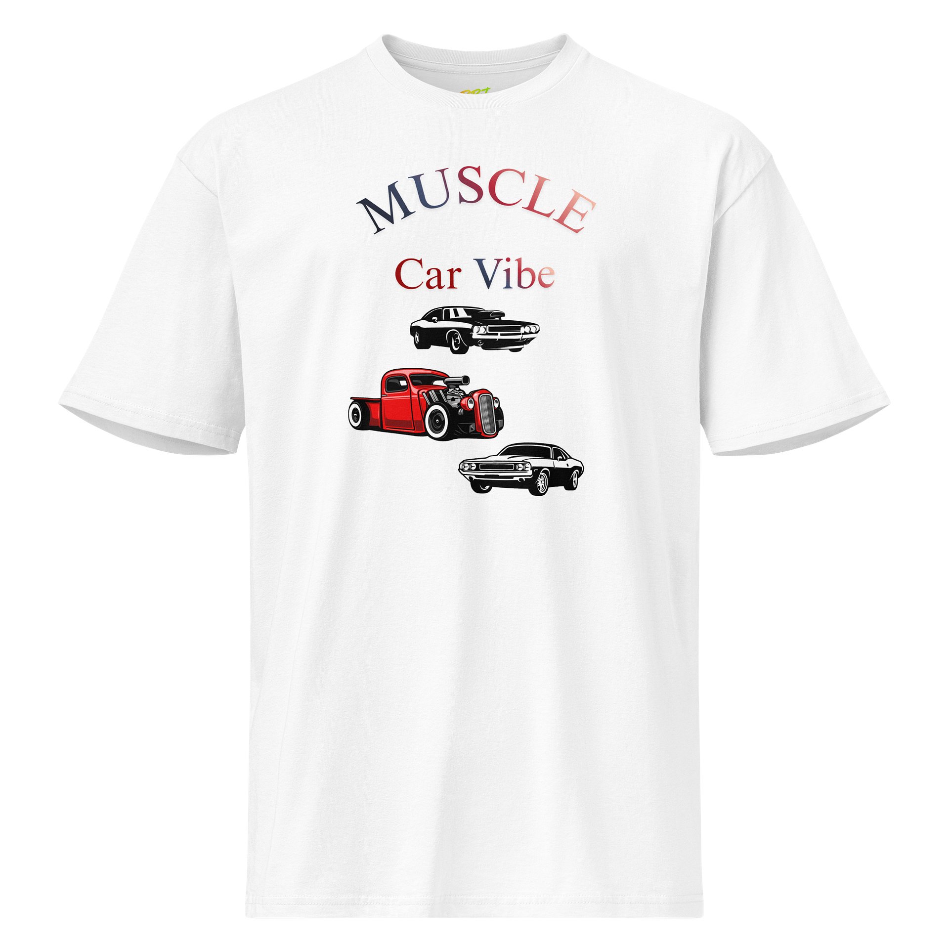 Cool Muscle Car Vibe White Tee product image (1)
