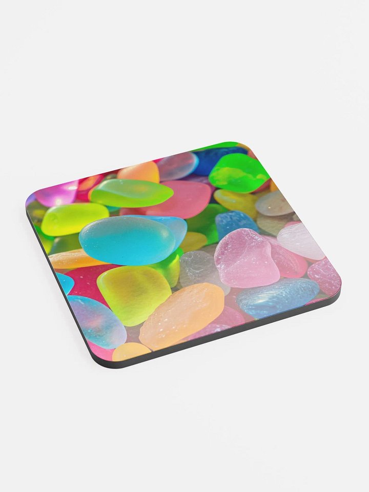 Bright Neon Sea Glass Coaster - Coastal Expression product image (2)
