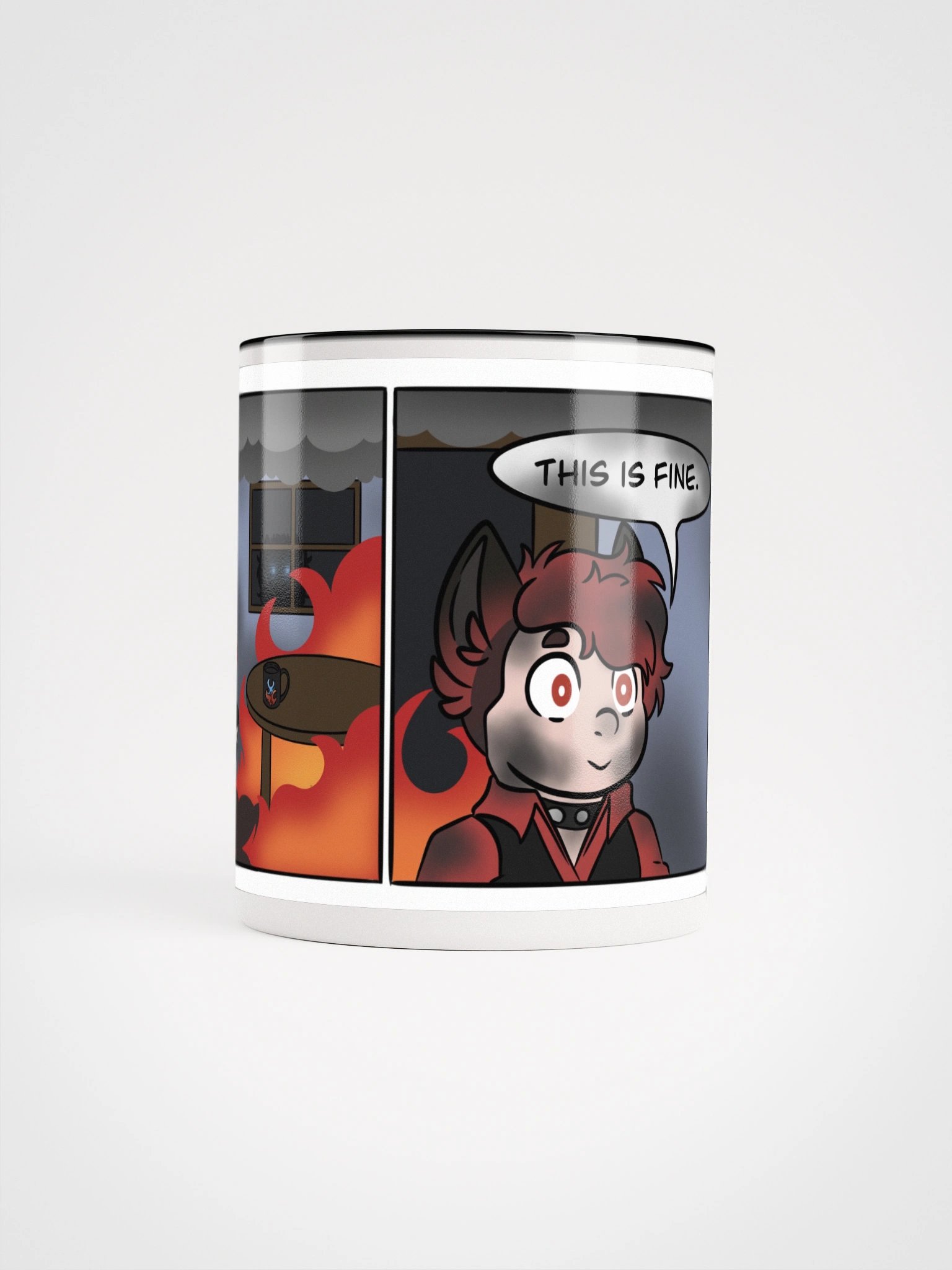 Ceramic Mug with Color Inside - This Is Fine Meme product image (25)