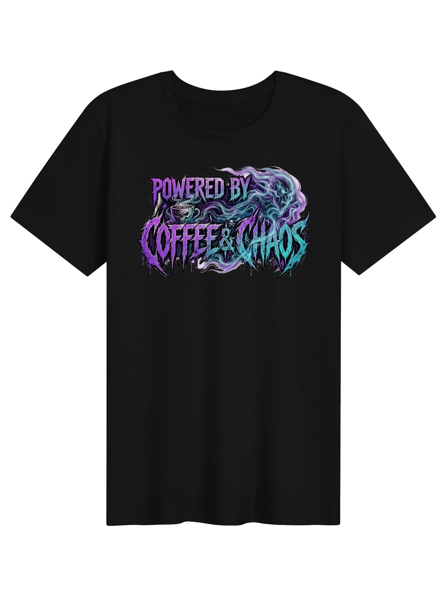 Powered by Coffee & Chaos Tee product image (1)