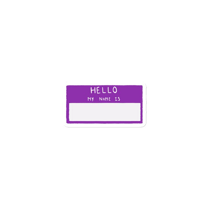 Name Tag Magnet: Purple Block product image (1)