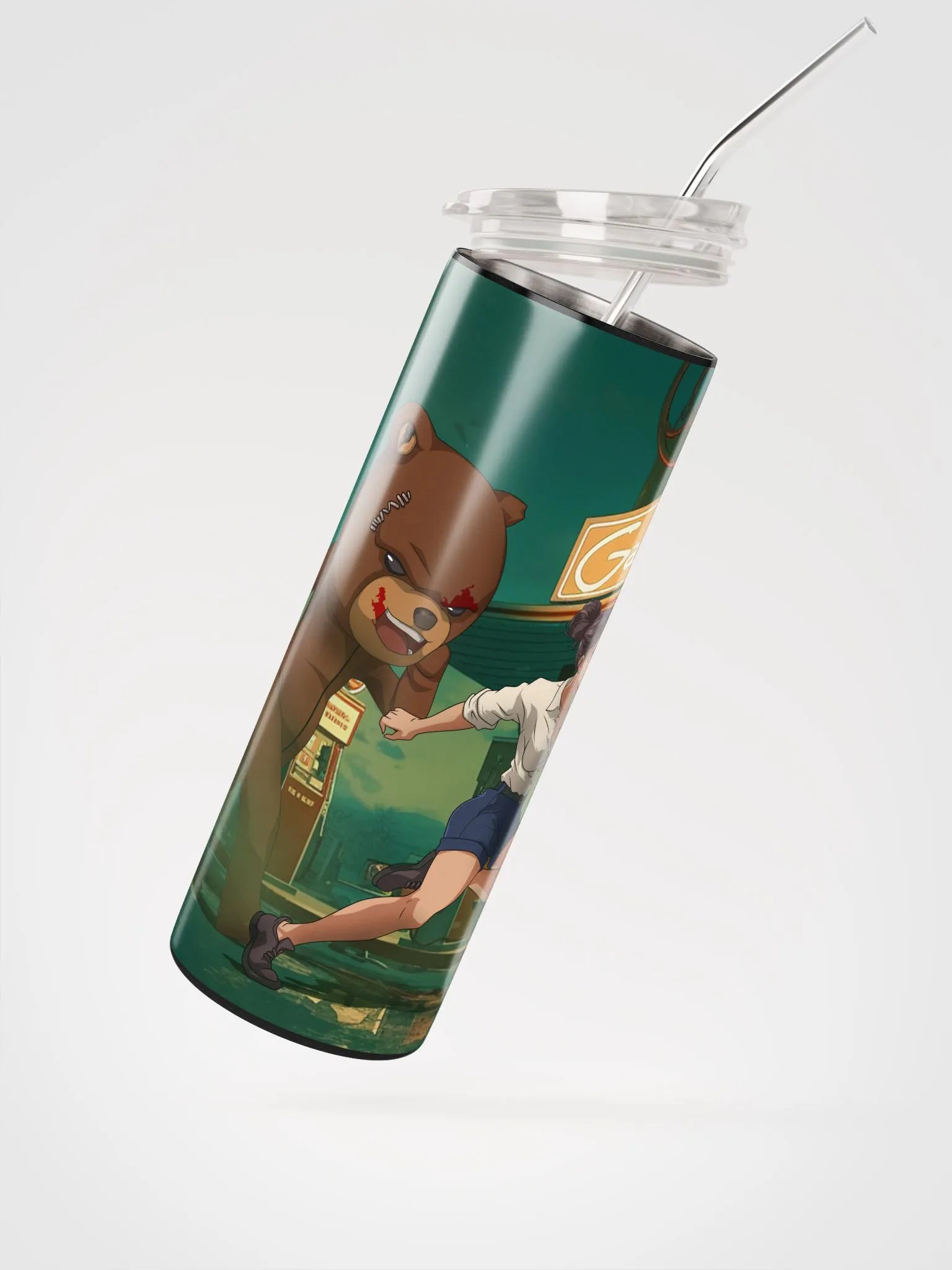 Booty Cheeks -tumbler w/straw product image (2)