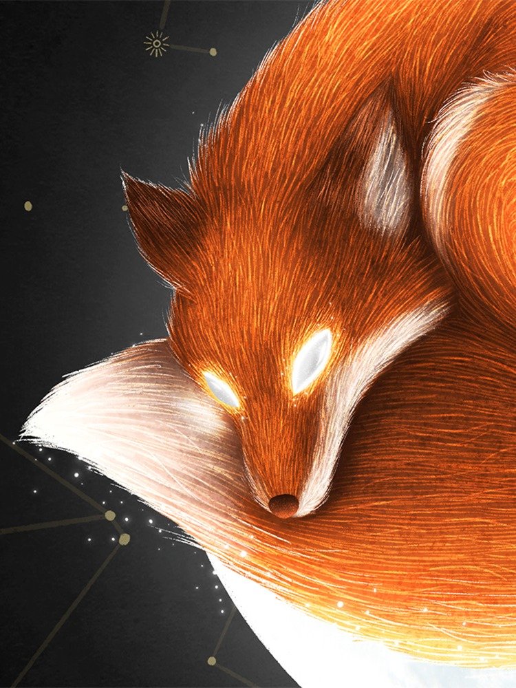 Red Fox on the Moon Art Print No.1 product image (2)