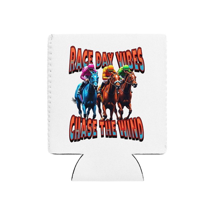 Race Day Vibes Chase The Wind Horse Racing Can Cooler product image (2)