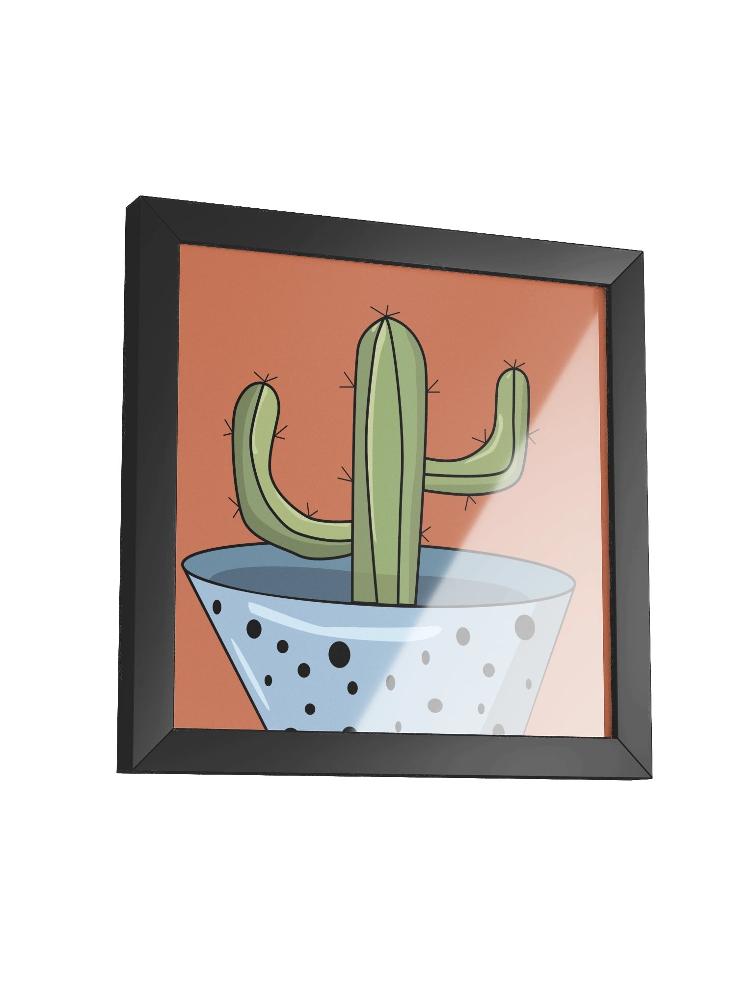 Free Hugs: Illustrated Desert Saguaro Framed Print product image (4)