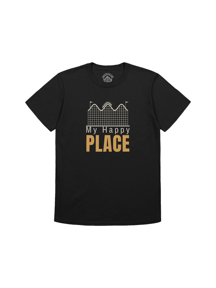 My Happy Place Roller Coaster T‑Shirt – Theme Park Lover Tee, Coaster Enthusiast Gift, Amusement Park Aesthetic Shirt product image (1)