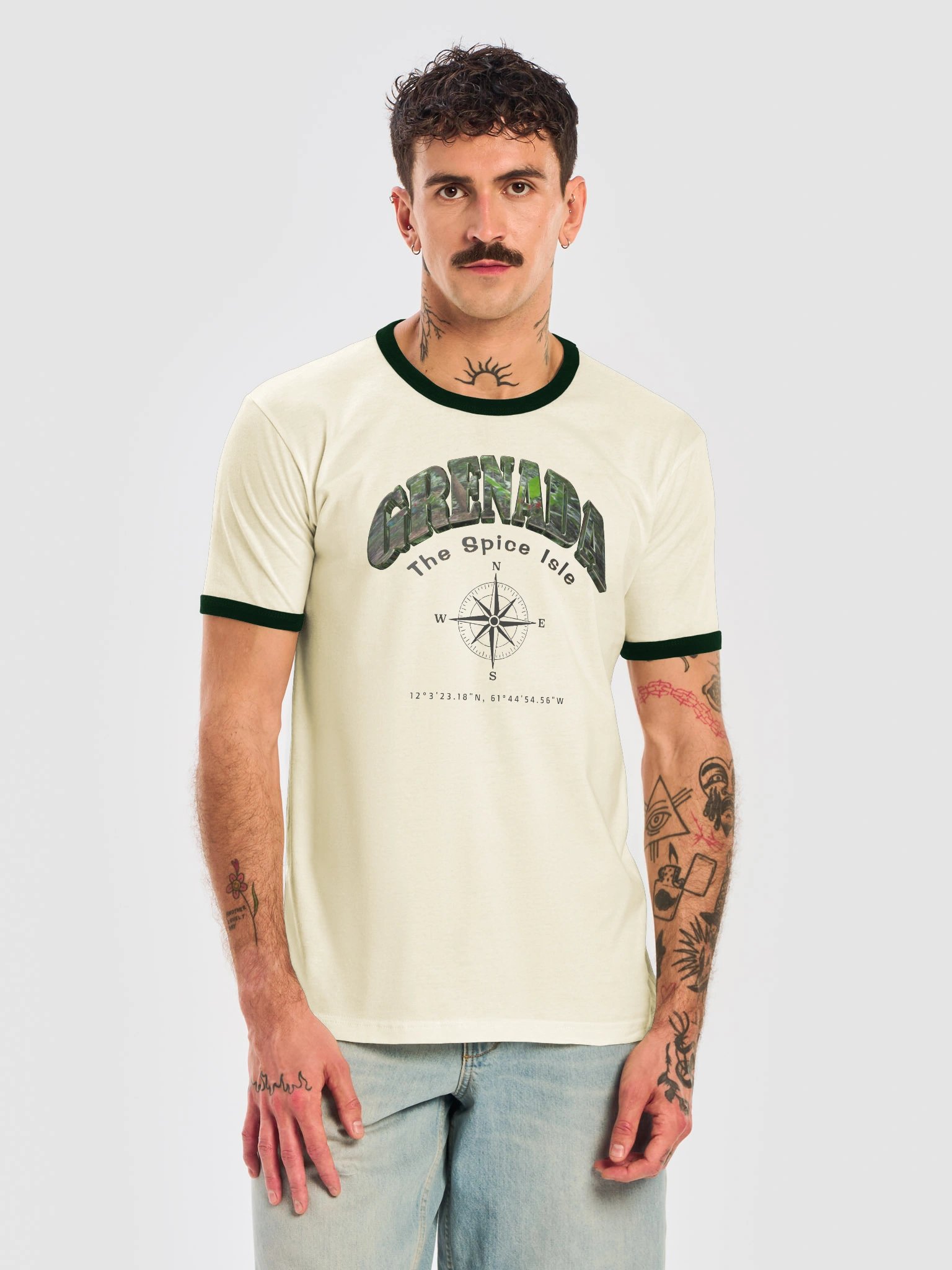 Compass - Grenada - Vintage ALT | Unisex Ringer T-Shirt | 5 Versions product image (19)