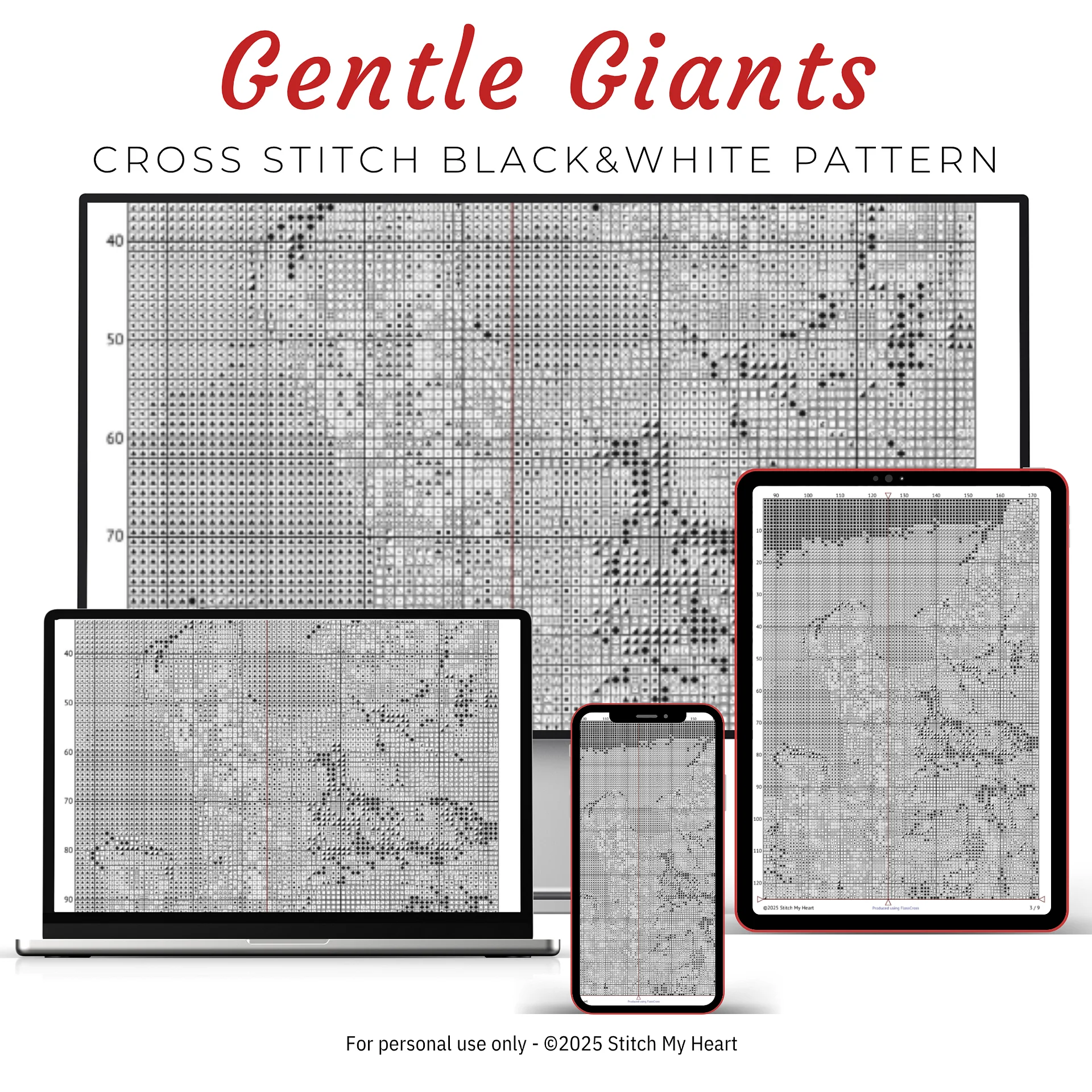 Gentle Giants Cross Stitch Pattern product image (4)