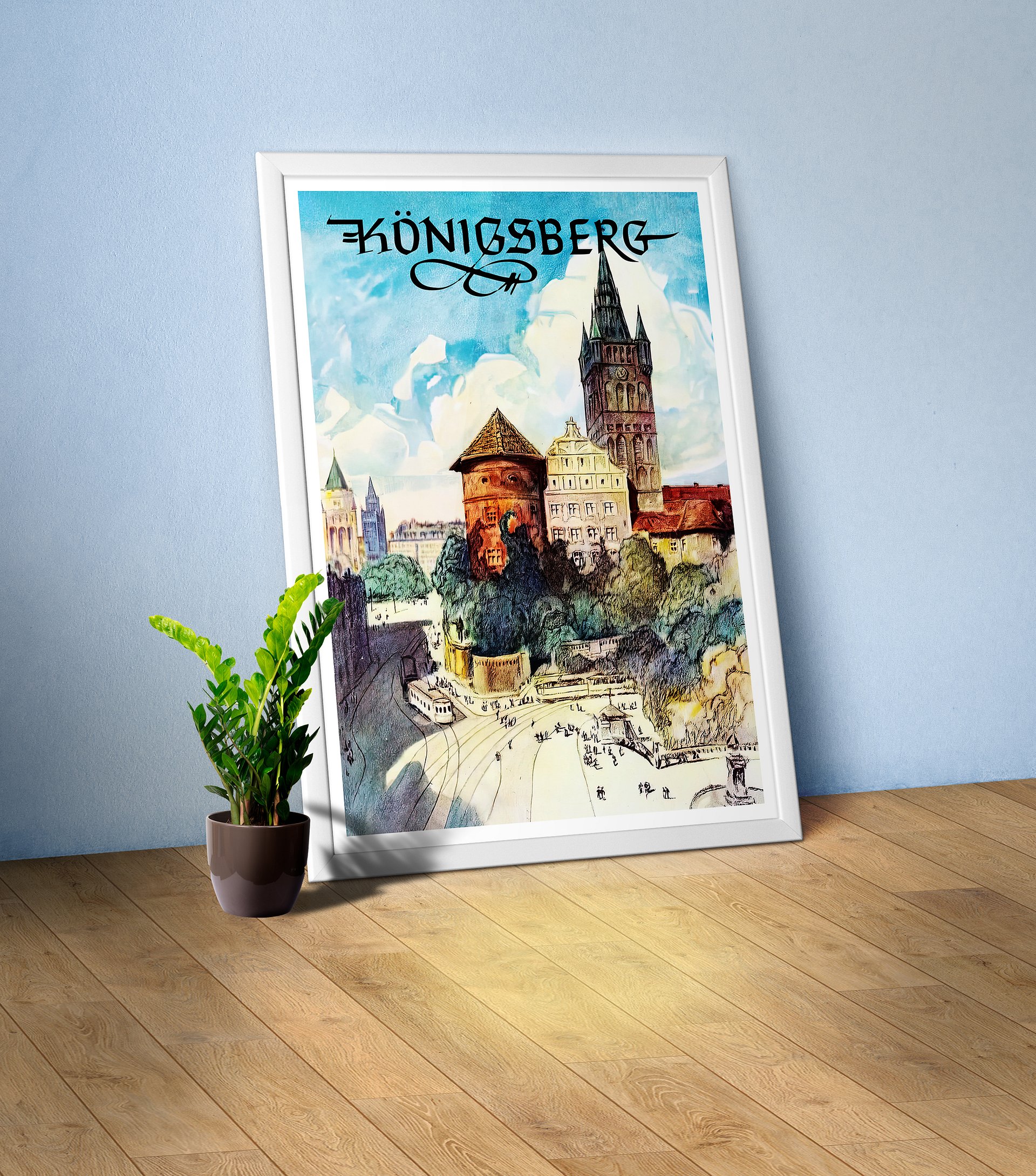 Konigsberg/Königsberg, Prussia, Germany — retro vintage travel poster product image (1)