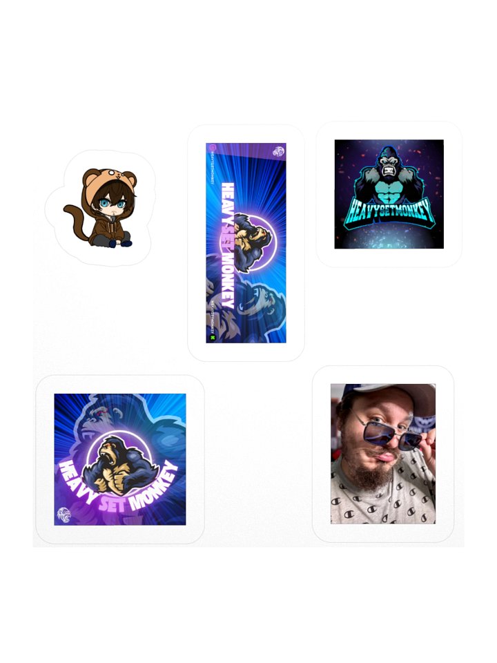 Heavy Set Monkey Kiss Cut Stickers product image (2)