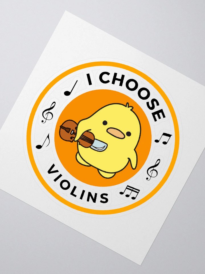 I choose violins Kiss Cut Stickers - Black product image (2)