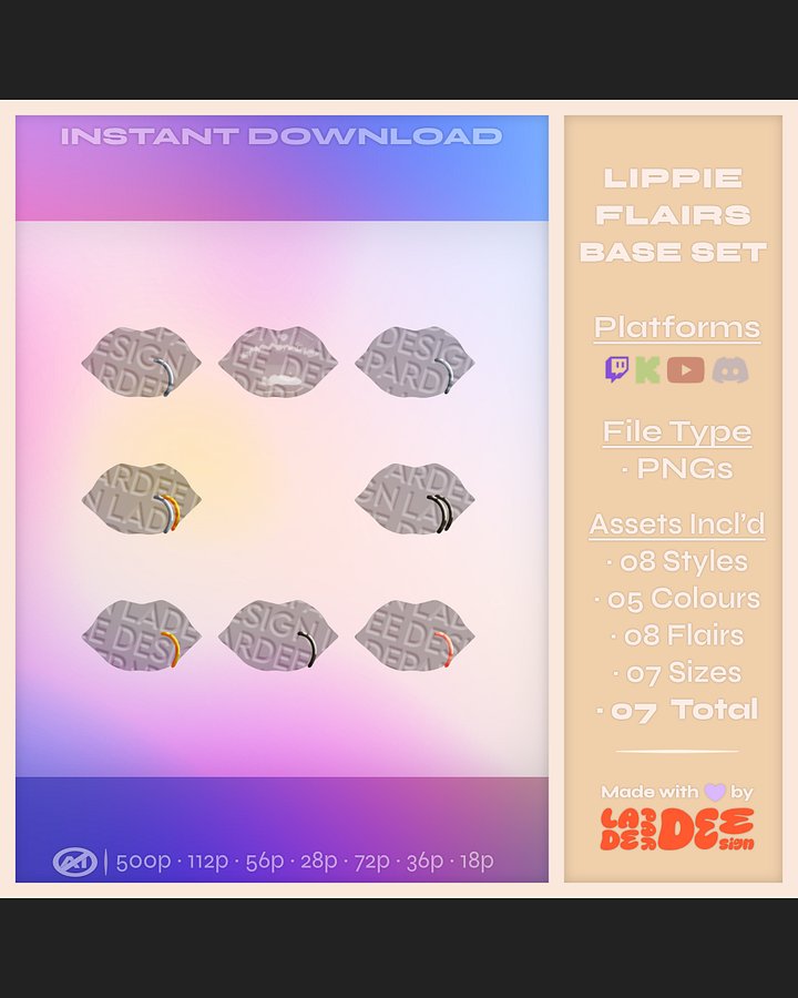 Lippie Badges [Flairs Set] product image (1)