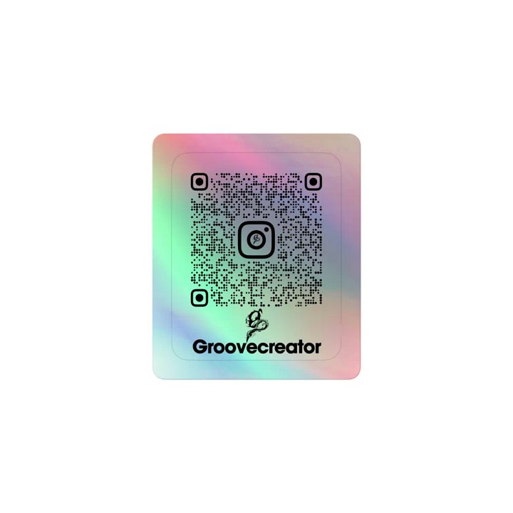 Holographic Groovecreator BLACK Stickers product image (1)