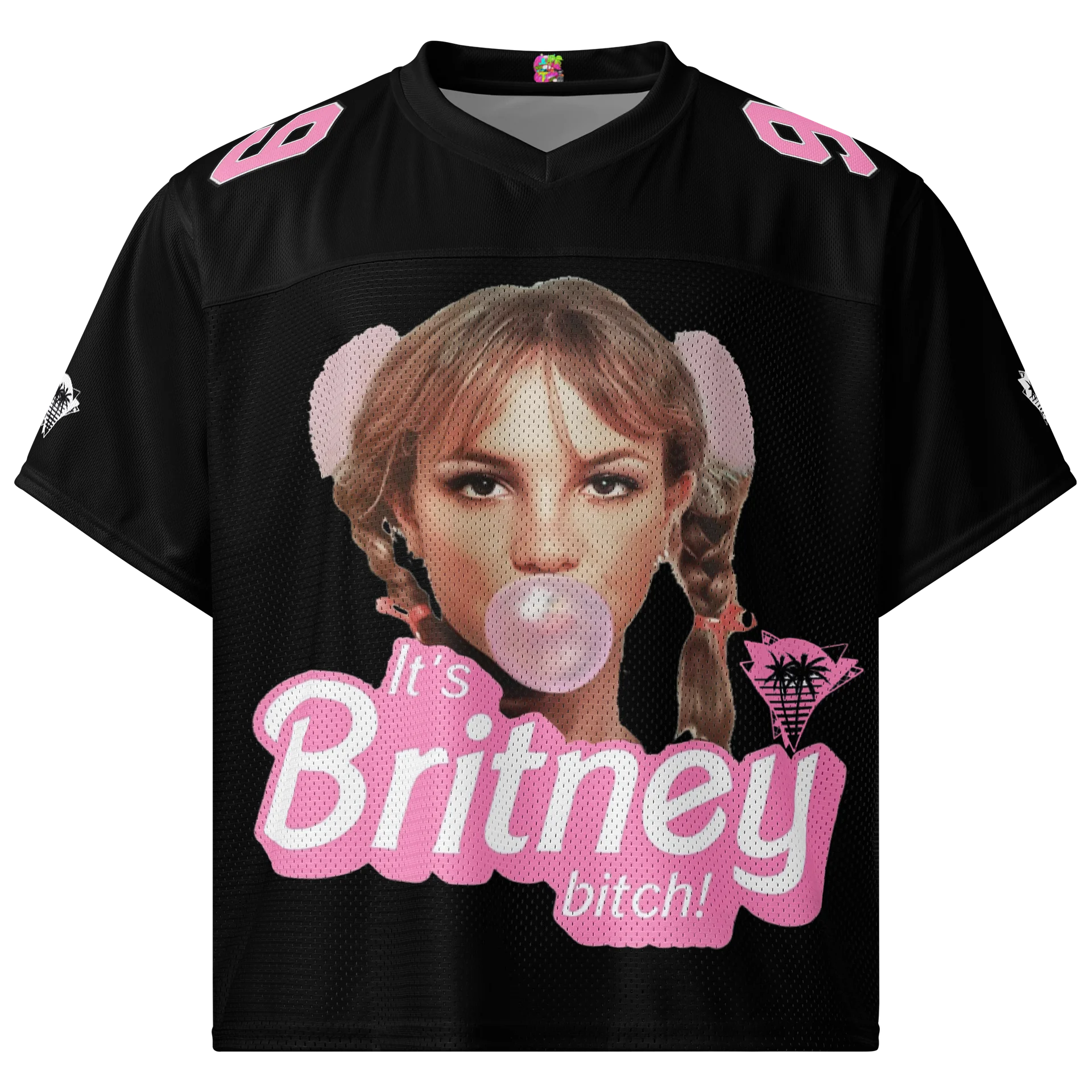 ITS BRITNEY BITCH FOOTBALL JERSEY BLACK product image (1)