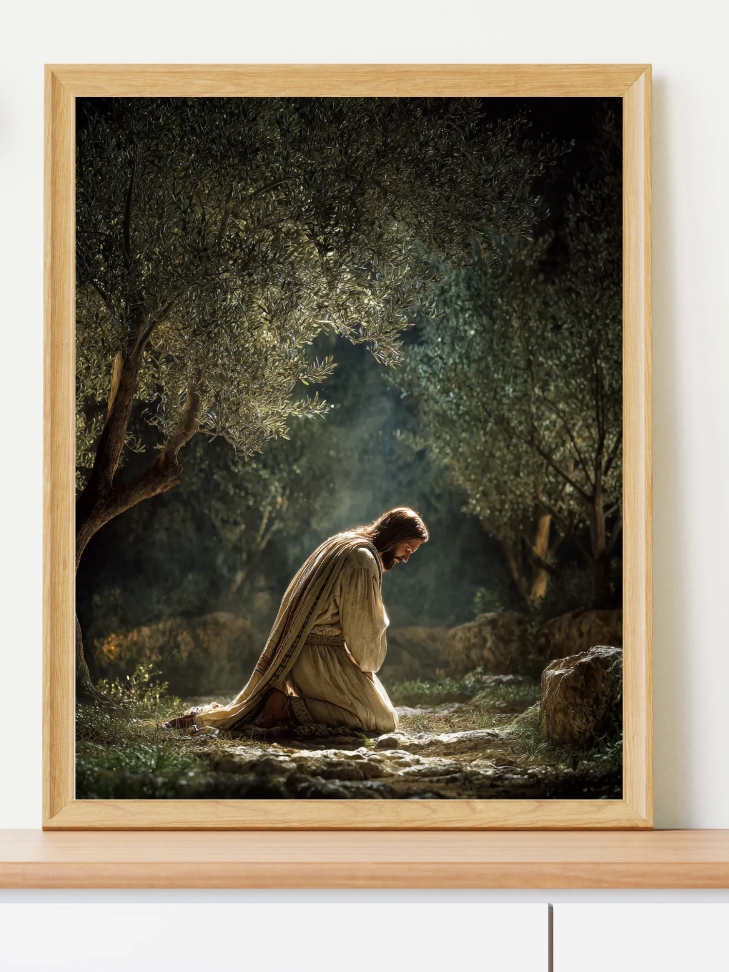 Jesus Praying in the Garden of Gethsemane Wall Art Set | Printable Christian Art Bundle product image (4)