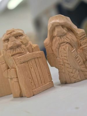 My project for this evening at the LeadBelt Woodcarving Club in Bonne Terre Missouri.  If you're in the area, come say hello and carve with me at the Art Center,  every Monday at 6pm. #woodcarving #Missouri #whittling #saintfrancoiscounty #fantasyartist 