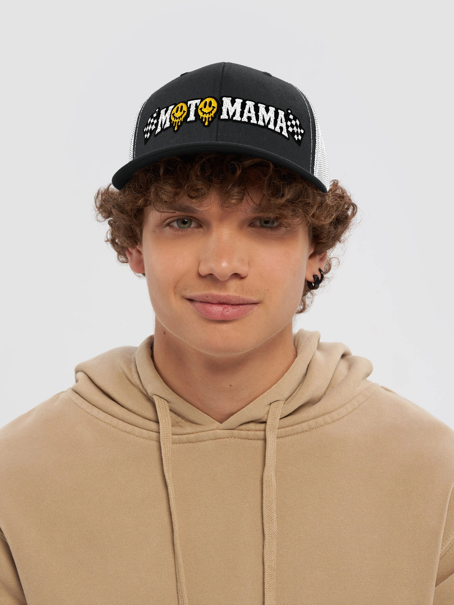 Smiley Moto Mama Richardson Trucker Hat product image (5)