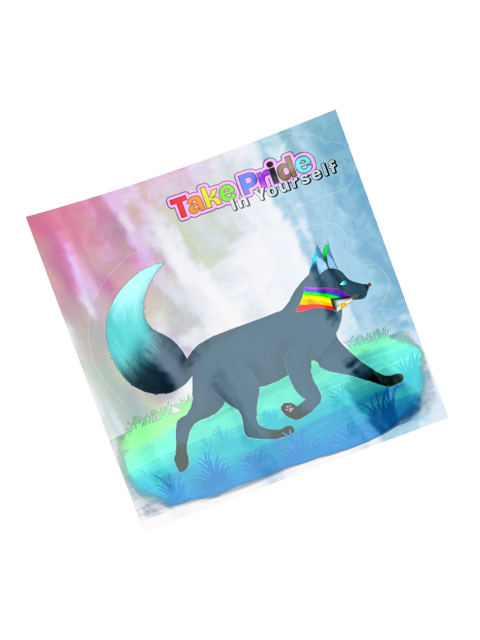 Pride Flag - Take Pride In Yourself 2pc. HoloSticker product image (13)