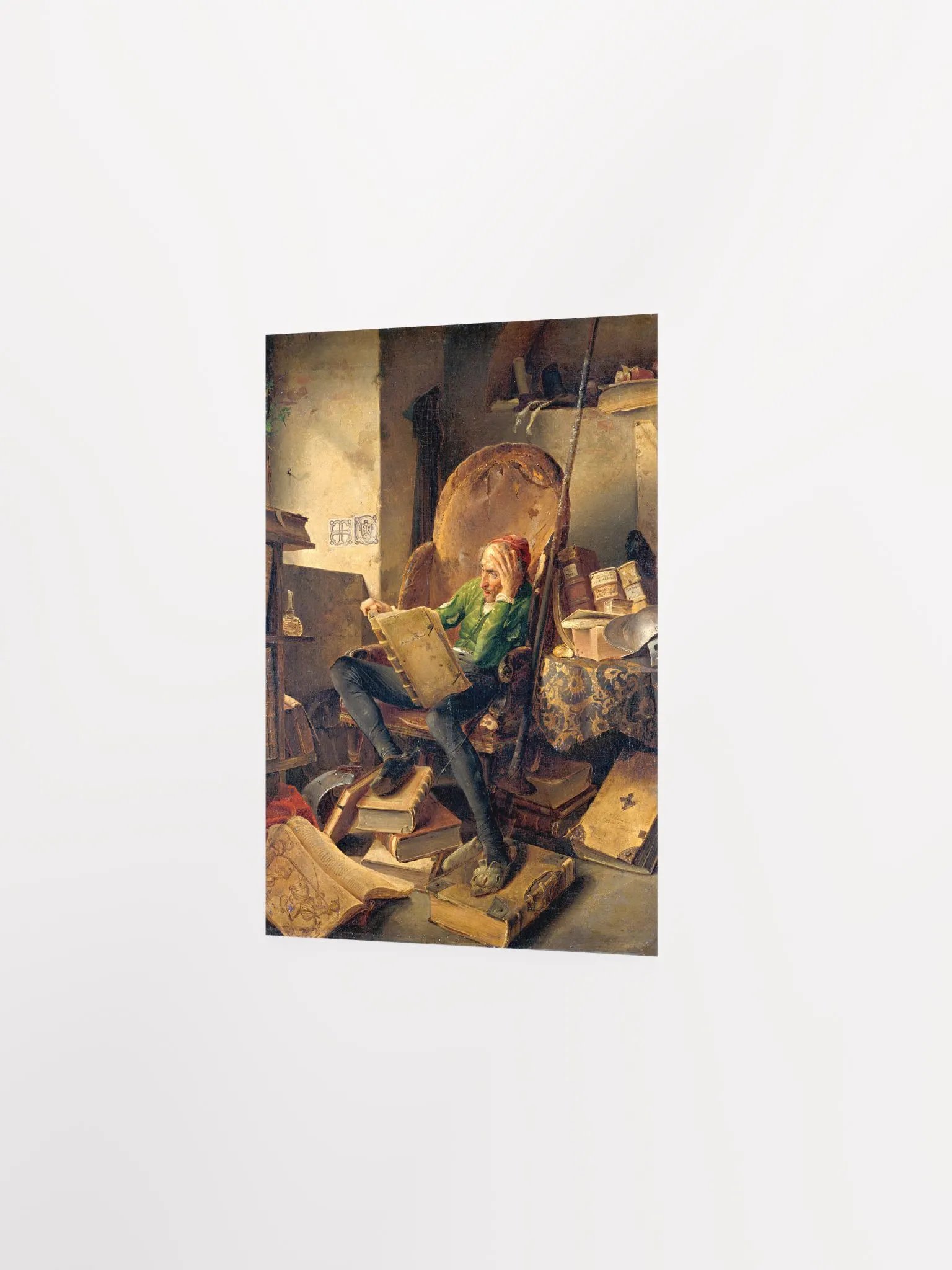 ''Don Quichotte Reading in his Armchair'' by Adolf Schrödter Poster product image (2)