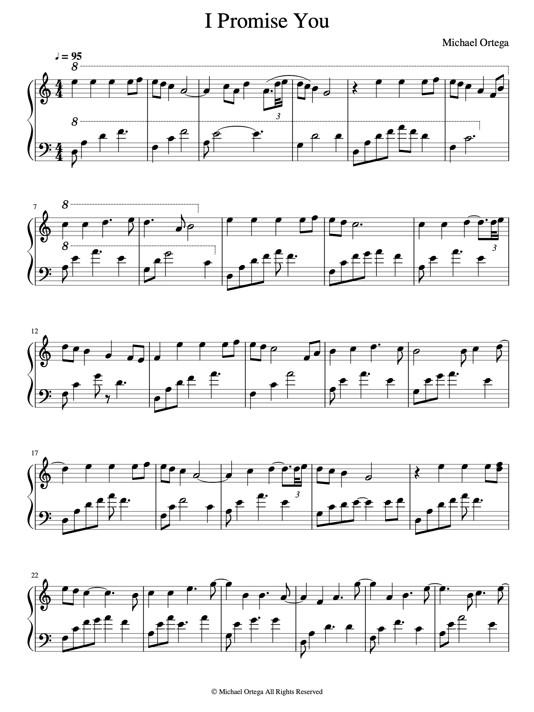 I Promise You (Piano Score) product image (2)