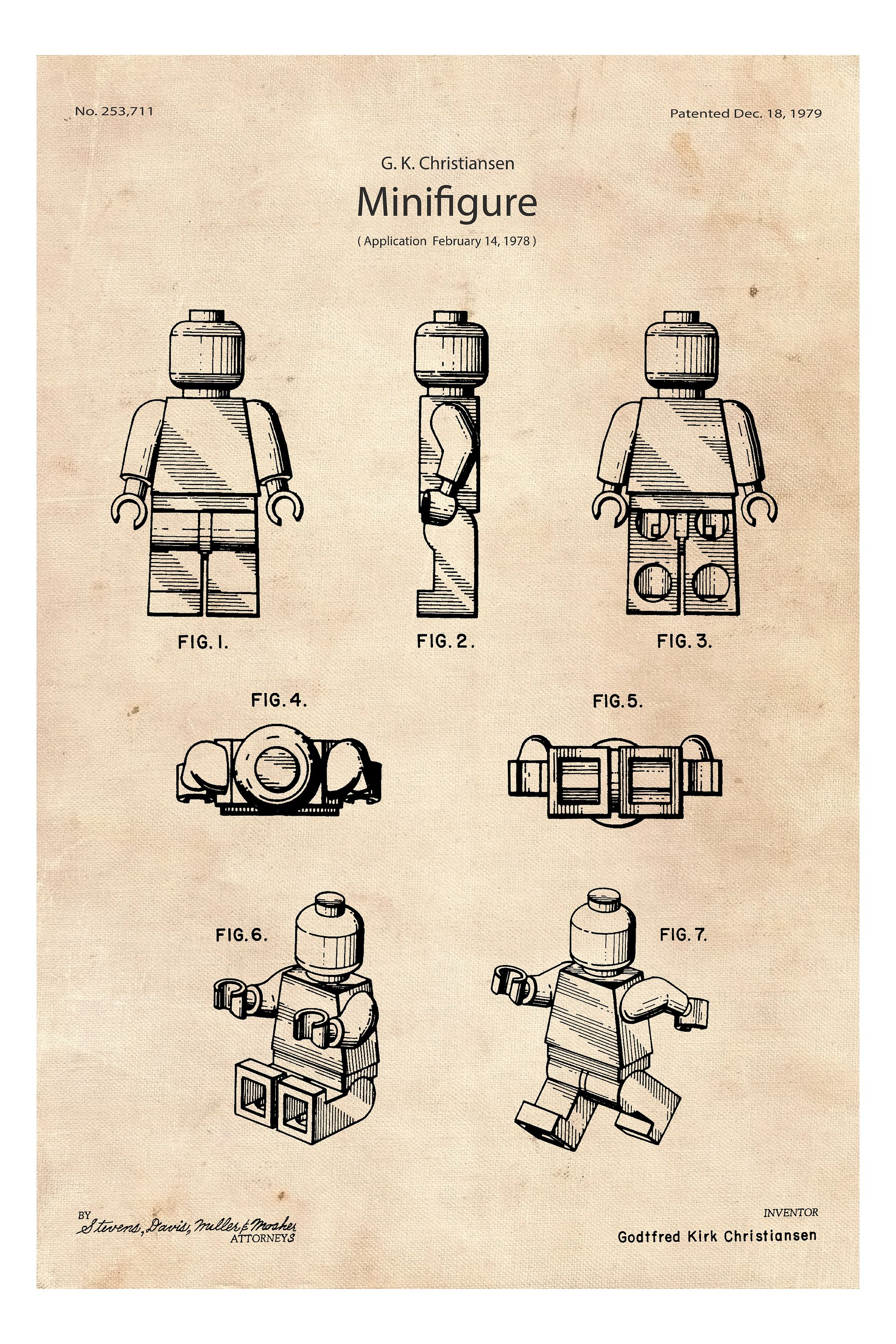 LEGO Minifigure Patent | Poster product image (6)