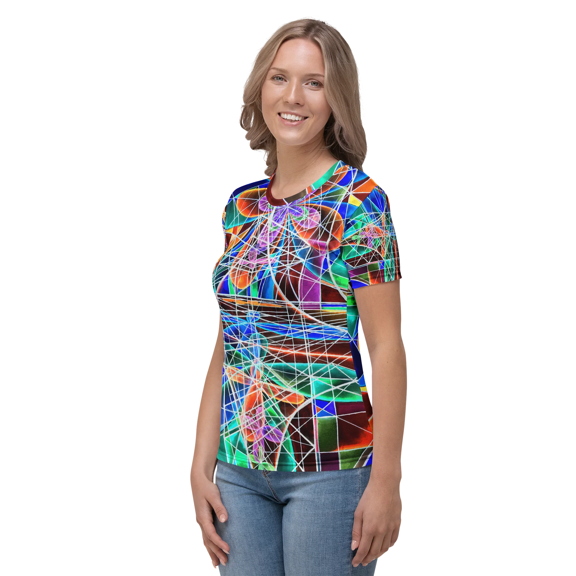Cathedral of Math - Geometric Negative Art Women's Crew Neck T-Shirt product image (1)