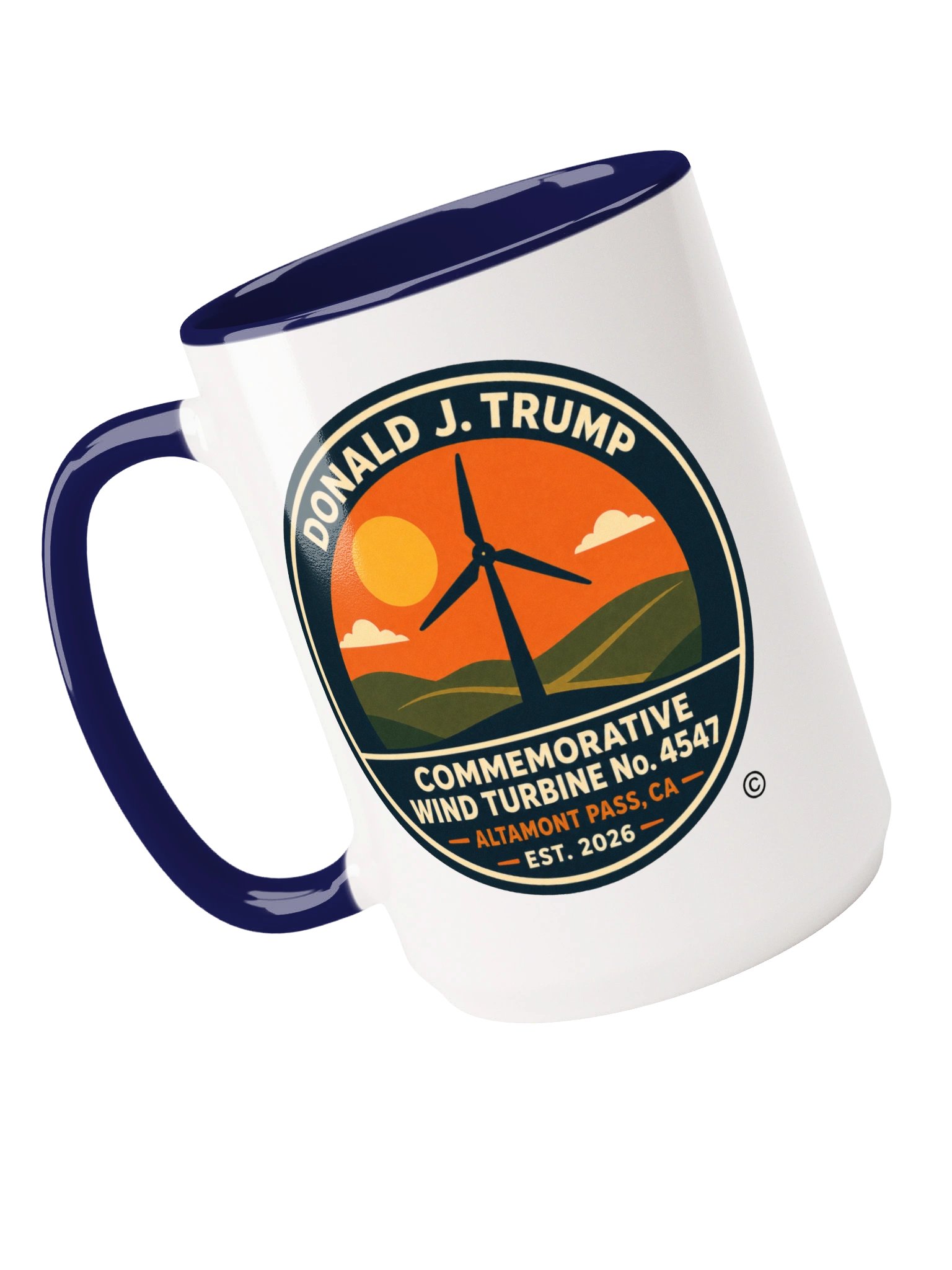 Official 15 oz Souvenir Mug - Donald J. Trump Commemorative Wind Turbine No. 4547™ product image (4)