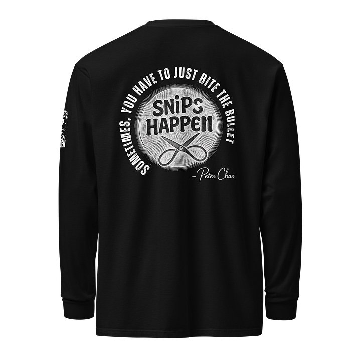 Snips Happen Chalk-Style Long Sleeve Shirt product image (1)