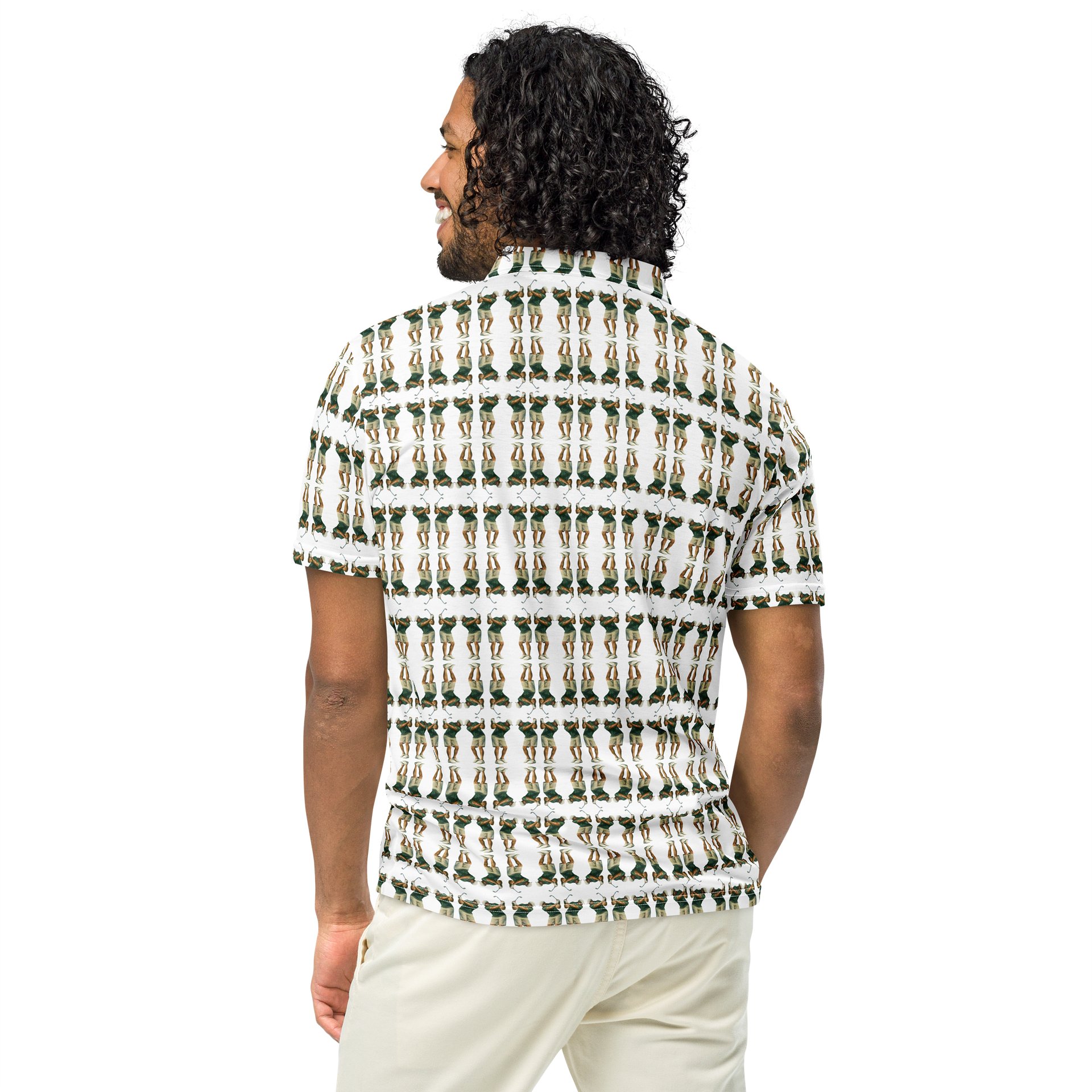 Abstract Pro Swing: Geometrischer Golf-Allover Men's Polo product image (5)