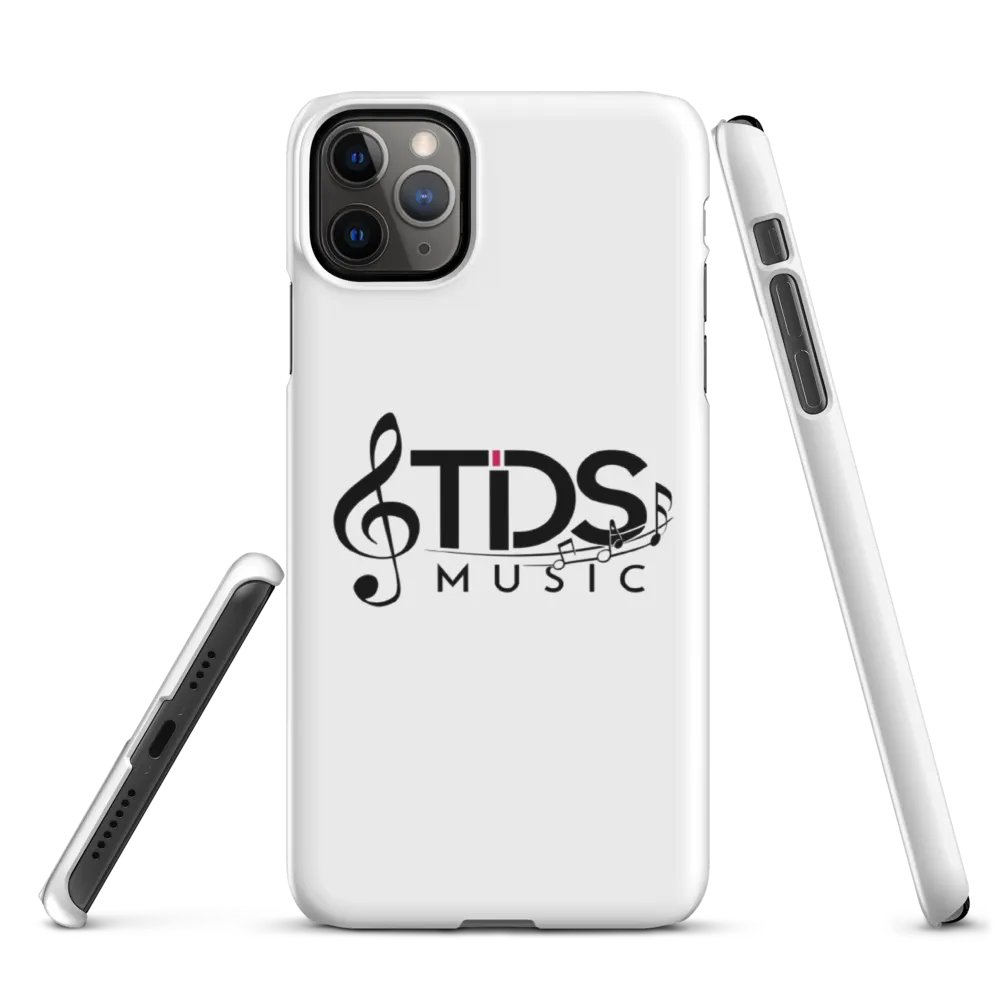 TDS Music Matte White iPhone Snap Case with Music Notes Design product image (3)