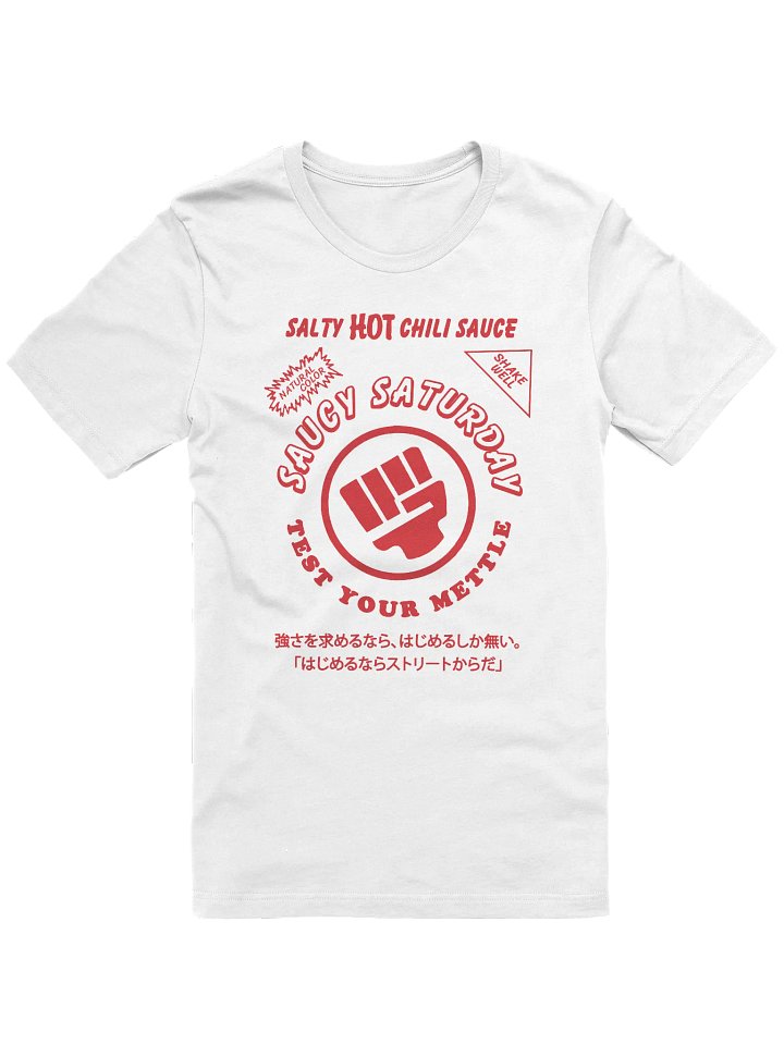 OG Saucy T-SHIRT White or BLACK (Red logo) product image (1)